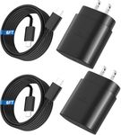 USB C Charger Block, 2 Pack 25W Type-C Super Fast Charging Wall Charger with 6Ft Type C to C Cable for Samsung Galaxy S24/S24 Ultra/S24 Plus/S23/S22/S21/Z Fold 3/4/5