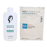 ICAN LONDON CREAM PEROXIDE 30 VOL 9% 100 ML + RAPID BLUE POWDER BLEACH 80 G SET