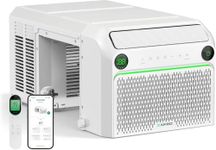 ZAFRO U Shaped Inverter Window Air Conditioner, Ultra Quiet (32dB), 12000BTU ASHRAE (8100BTU DOE) Smart Air Conditioner Window Unit, App/Voice/Remote, Saddle Window AC Unit with Cool/Dry/Fan Modes