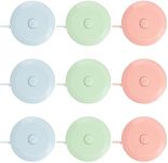 ELANE Tape Measure Package Includes 9 Cartoon Cute Mini Tape Measures for Body, Sewing, Cutting, Weight Loss Measurement (Round-3 Colors(Empty))