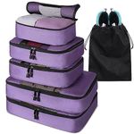 Packing Cubes Travel Organizer 6 Set Travel Packing Cube Waterproof Travel Packing Organizer in 4 Sizes with Laundry Bag for Travel Essentials Lightweight Luggage Organizer Bags for Carry on Suitcases