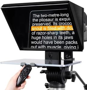 GEIMRSY i2/12-inch All-Metal teleprompter, Lift The teleprompter and Remote Control, Using Tempered Optical Glass, Compatible with a Variety of Devices for a Variety of scenarios.
