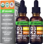 (2 Pack) Organic Vitamin D3 K2 Drop