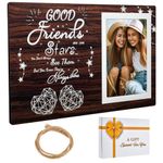 Best Friend Photo Frames 4x6 Inch, Unique Birthday Friendship Gift for Women Friends Bestie Bff Sister Her, Premium Wooden Picture Frame Present for Tabletop or Wall Display