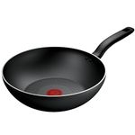 Tefal Titanium Essential Wok 28 cm, High-Performance Non-Stick Coating, Metal Spatula Safe, All Hobs excluding Induction, B9411944