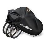 NEVERLAND Two Cycle Mountain Bike/Road Bike Cover with 210D Oxford fabric for 2-3 Bikes - Cycle Waterproof, Anti Dust Rain UV Protection (Black) Lock Hole and Storage Bag