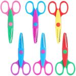 UCEC Craft Scissors Decorative Edge, Scissors for Crafting, Craft Scissors, Zig Zag Scissors, Kids Scissors, Pattern Scissors for Kids Adults, Crazy Scissors, Scrapbook Scissors for School, 6 Pack