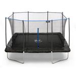 Plum Play Outdoor Rectangular Trampoline with Satety Enclosure to Seperate the Jumper From the Coated Springs - Weather Protected Thick Foam Pads - Max user weight from 100kg (8 x 12ft)