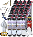 Vega Bond SF001 24-Packs with Set, Premium Single Component, Self Expanding, Purplecoat Closed Cell Insulation Spray Foam, 29 oz w/ 5.66 per inch R-Value, Acoustic Spray(480 Board Feet Coverage)