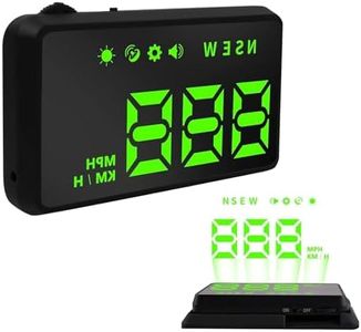 KUOWEIHUD Heads up Display for Cars,Car HUD,Head up Display for Car,Car Speedometer Display,Automatic Brightness Adjustment,Speeding Alert,USB Cable Plug & Play