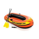 Explore The Waters with The Explorer 200 Boat Set | Kid-Friendly Inflatable Boat | Safe Water Play for Kids (Orange)