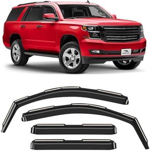 Voron Glass in-Channel Extra Durable Rain Guards for Chevy Tahoe 2015-2020, Window Deflectors, Vent Window Visors, 4 Pieces - 200677