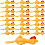 Rcanedny 108 Pieces Slingshot Chicken Flick Chicken Stretchy Flying Chickens Fingers Slingshot Stretchy Chicks Socking Fillers Stretchable Chicken Toy Novelty Gifts For Adults Teenagers