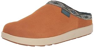 KEEN Women's Elle Suede Comfortable Durable Indoor Outdoor Mules, KEEN Maple, 8.5 Medium US