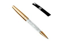 UK Seller ! Crystal Ballpoint Pen Made with 140 Sparkling Crystal Elements. Pen refill and pen pouch included. (GOLD)