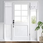 HOMEIDEAS Side Door Window Curtains, Front Door Curtains for Small Window, Privacy Blinds for Side Light Curtains, Thermal Insulated Door Side Window Covering, White, 1 Panel, 12" W x 40" L