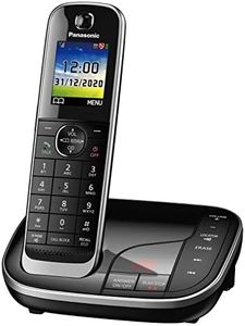 Panasonic KX-TGJ420EB Landline Phone Cordless, House Phones, Automated Call Blocker, Answer Machine, Colour Display, Single Handset - Black