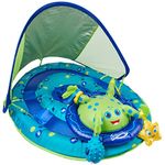 SwimWays Baby Spring Float Activity Center, Baby Pool Float with Canopy & UPF Protection, Pool Toys & Swimming Pool Accessories for Kids 9-24 Months, Green Octopus