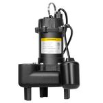 VIVOHOME 1 HP Submersible Cast Iron Sewage/Effluent Pump, 5220 GPH Float Switch Sump Pump with 2'' NPT Discharge for Basement, Septic Tank