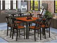 East West Furniture FAKE9H-BLK-W Fa