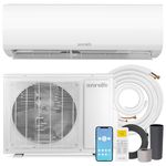SereneLife Mini Split Air Conditioner, Energy Efficient 21 SEER2, 4 Modes 18000 BTU 208/230V Ductless Air Conditioner with Heat Pump, Works with Wi-Fi, Includes Full Installation Kit, 4-in-1 AC