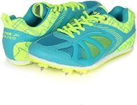 KD Vector Track Shoe Sprint Athletic Spike Long Jump Relay Running Shoe Hurdling (Size UK 2 - UK 10), Bolted(sea Green-f.green), 10