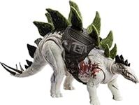 Mattel Jurassic World Dominion Dinosaur Figure Gigantic Trackers Stegosaurus with Attack Motion & Tracking Gear, Toy Gift with Physical & Digital Play, HLP24