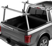 Universal Heavy Duty Aluminum Adjustable Pickup Truck Racks fits for Ford F150 Toyota Tacoma Chevrolet Silverado GMC Sierra RAM 1500, Truck Ladder Rack for Kayaks Ladder, 960 lbs