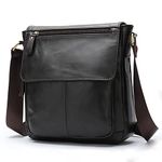 Hebetag Leather Shoulder Messenger Bag for Men Travel Business Crossbody Pack Wallet Phone Pouch Purse Pocket Daypack, #11coffee