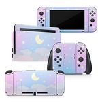 TACKY DESIGN Cloud Skin Compatible with Nintendo Switch Skins Decal, Stickers Blue Pastel Starry Sky Vinyl 3M Moon Full Cover Cover