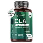 CLA Supplement 3000mg - 180 High Strength Softgels - 80% Active Isomers Conjugated Linoleic Acid from Safflower Oil - Pre Workout Diet Supplement (Alternative of L-Carnitine) for Men & Women