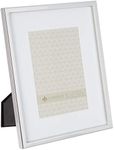 Lawrence Frames 5 by 7-Inch Silver Standard Metal Picture Frame, 8 by 10-Inch Matted