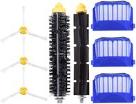 Replacement Parts Accessory for iRobot Roomba 600 Series 690 692 694 670 660 665 651 650 614 & 500 Series 595 585 564,Side Brush,Bristle Brush & Flexible Beater Brush, Filter and Screw