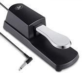 HAYDEN Digital Piano and Keyboard Sustain Pedal for Yamaha, Roland, Casio, Korg, Behringer - Universal Foot Pedal Black