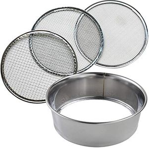 Hanafubuki 3PCS Soil Sieve Set 8-1/4inch(210mm), Made in Japan, 3 Sieve Mesh Filter Sizes, Japanese Bonsai Gardening Tool - 8-1/4inch(210mm)