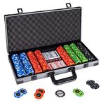 Comie Clay Poker Chips,400PCS 14 Gram Chip Set with Deluxe Travel Case, Numbered Chips,Poker for Texas Holdem Blackjack Gambling