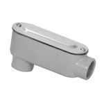 Morris 14053 Rigid Conduit Body, Aluminum, Type LB, Threaded with Cover and Gasket, 1-1/4-inch Thread Size, 2-Pack