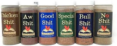 Big Cock Ranch Big 6 Sampler (Pack of 6 Seasonings with 1 each of Bull, Special, Good, Aw, Chicken, and No)