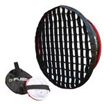 Kamerar D-Fuse Combo: Circle Large LED Light Panel Softbox & D-Fuse Softbox Circle Grid, 11.5"x11.5" Patented Magnetic Tubular Lock System