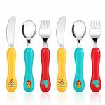 Lehoo Castle Toddler Cutlery, 6pcs Stainless Steel Kids Cutlery Children's Cutlery Set, Incudes 2 x Spoons, 2 x Forks, 2 x Knives