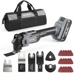 WORKPROX 20V Cordless Oscillating Multi-Tool Kit, Brushless Motor, 6-Speed, 3.6° Oscillation Angle, 22PCS Accessories & 1 Battery, Oscillating Tool for Cutting, Scraping, Sanding with Tool Bag