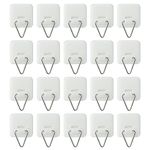 20 Pcs Invisible Adhesive Plate Hanger Plastic Plate Hangers Wall Plate Hanger Display Holder for Plate Pictures Wall Art Decor