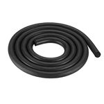 sourcing map Foam Rubber Weather Seal Strip, 10mm(25/64") Diameter 6 Meters (19.69Ft) Long Round EPDM Rubber for DIY Gasket, Warehouse, Pads, Foam Tubing, Crafts