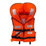 Treasure Tree Life Jacket (Pack of 1) Polyster Fabric with EPE Foam for Adult Safety Jacket Along with Whistle for Swimming, Boating, Floating- Weight Capacity Upto 125 Kg