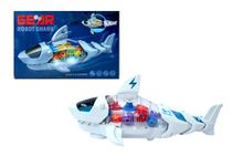 WOW Toys - Delivering Joys of Life|| Transparent Gear Robot Shark, with 3D Colorful Light & Music (Random Colour)