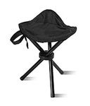 ADEPTNA Portable Folding 3 Leg Tripod Seat Stool Non-Slip Camping Travel Fishing Chair Festival