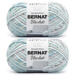 Bernat Blanket BB South Seas Yarn - 2 Pack of 10.5oz/300g - Polyester - #6 Super Bulky - 220 Yards - Knitting & Crochet