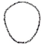 IRUMENG Hematite Necklace Unisex Black- Natural Magnetic Hematite Necklace Relieve Fatigue around Neck, Shoulder-21.6 inch (55cm)