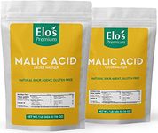 Malic Acid Powder by Elo’s Premium (2LB / 904 g Total) (2 Pack x 1 lb) Packaged in Canada, Gluten Free, Food Grade Natural Sour Agent for Candy, Wine, Potato Chips Recipes and More