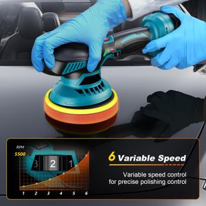 Cordless 6-Inch Car Polisher – Rechargeable Buffer for Auto Detailing